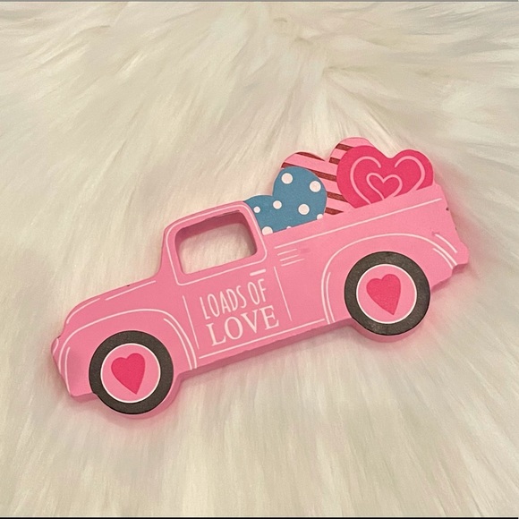 NEW! Valentine Farmhouse Truck Metal & Wooden 2-Piece Sign Lot New Love - Picture 6 of 10